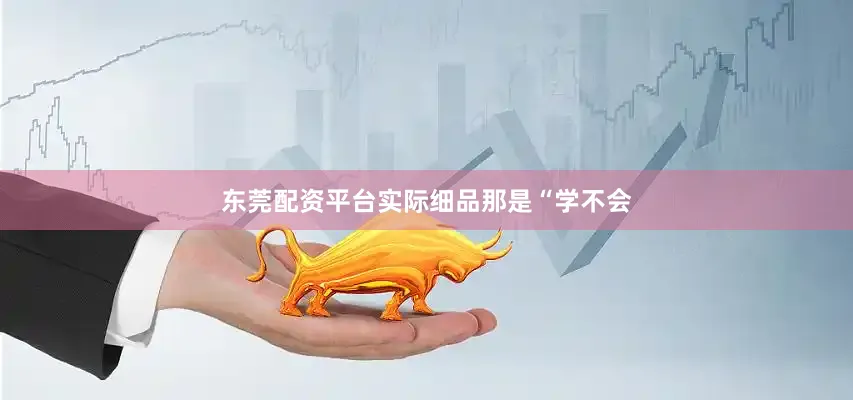 东莞配资平台实际细品那是“学不会
