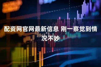 配资网官网最新信息 刚一察觉到情况不妙
